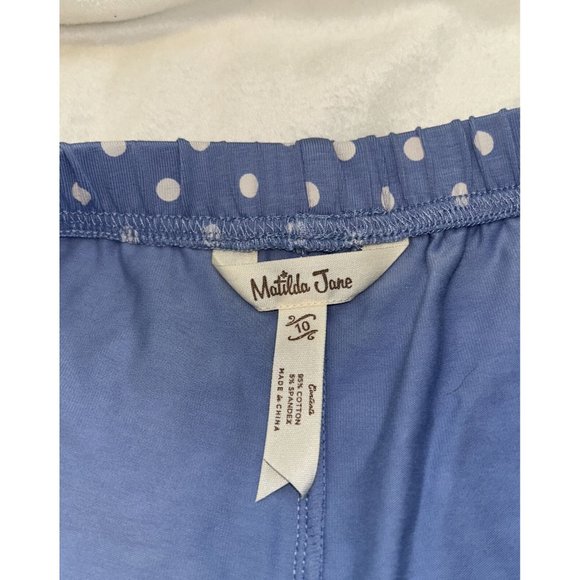 Matilda Jane 10 Blue Purple Promise Big Ruffle Pant Let’s Go Together Polka Dot - Picture 2 of 4